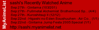 My Anime List Updates